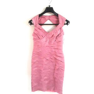 Womens London Times Cool Pink Sweatheart Neck Fitted Tiered Spring Formal Dress